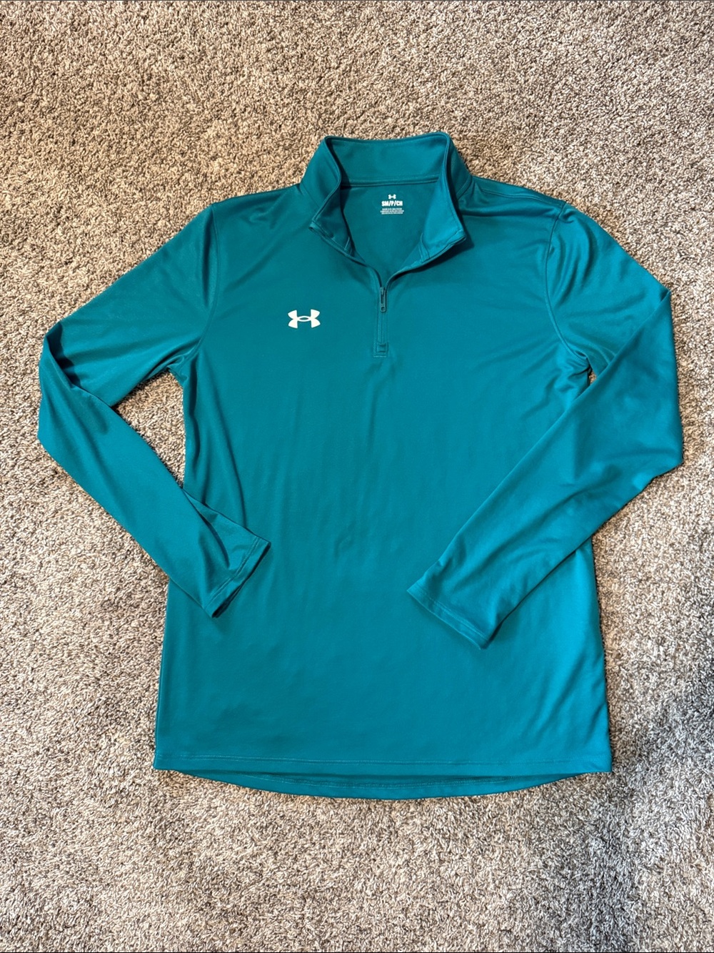 Under Armour Teal Long-Sleeve Quarter-Zip Pullover